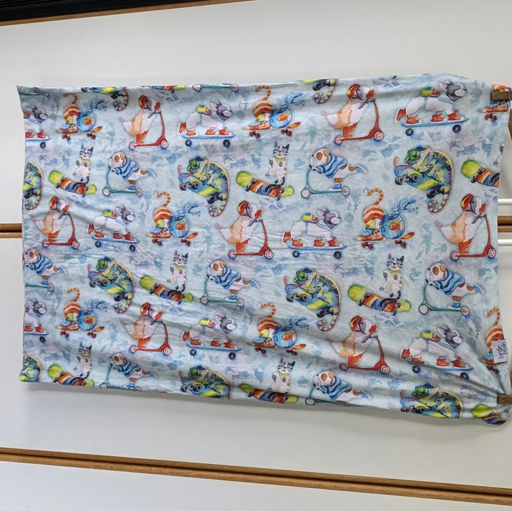NWOT Birdie Bean Set Skateboard Pets Bamboo Pillow Case Brody